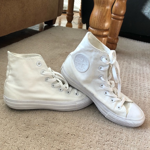 converse hi mono white